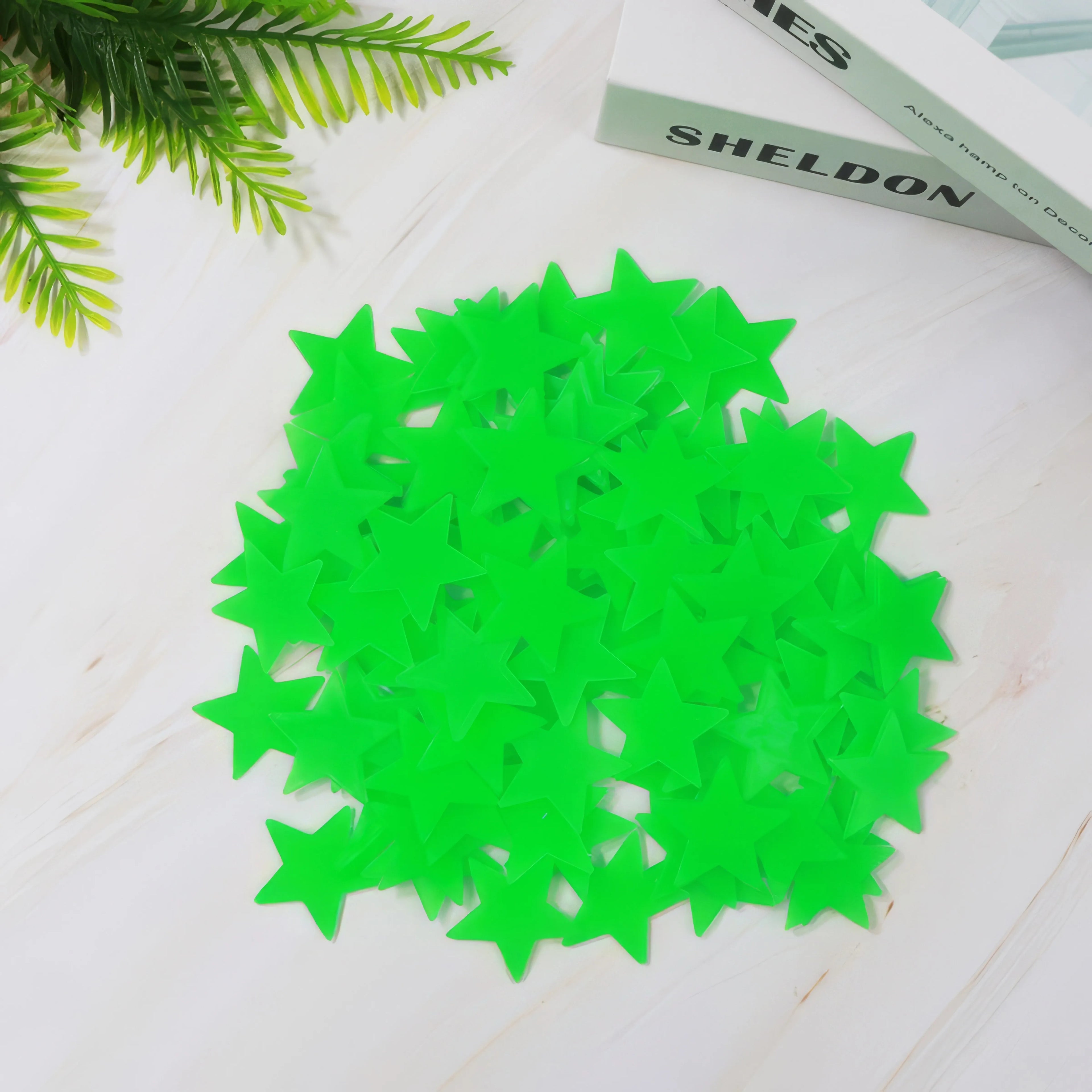 100 Luminous Star Stickers for Ceiling and Room Decoration, Home Art, and Easy To Hang Holiday Decorations