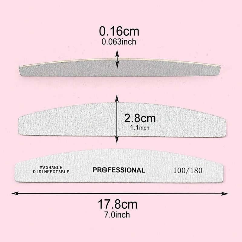 5-Piece Nail Art File Set, for Filing, Buffing & Buffing