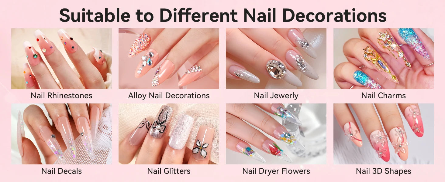 Nail Rhinestone Glue Set - for 3D Art Design Super Strong Adhesive