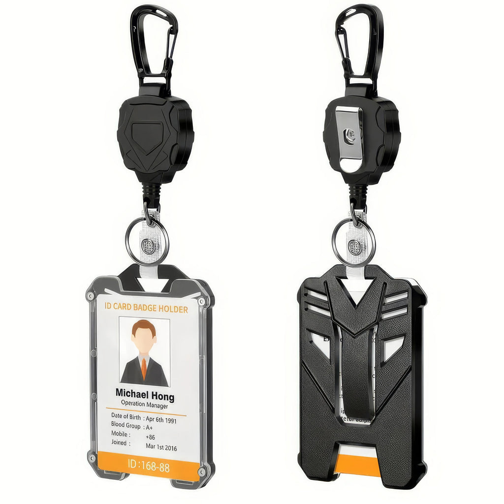 1 Keychain Badge Scroll, Hanging Rope with ID Card Clip, Buckle and Keychain