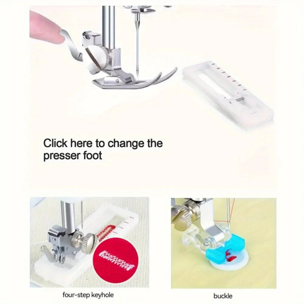 Electric Sewing Machine with Extension Table, Foot Pedal, Light, 12 Built-in Stitches and 2 Speeds