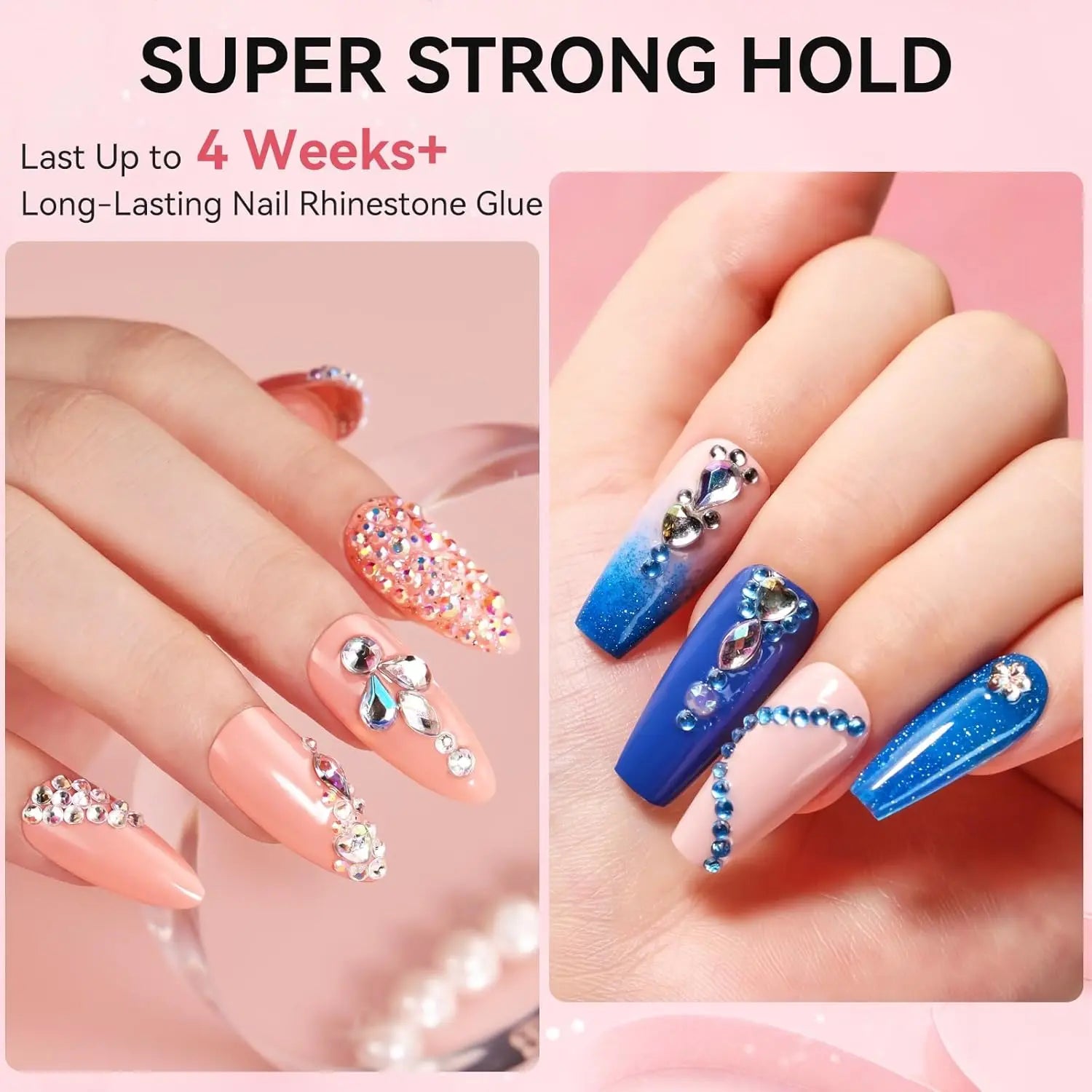Nail Rhinestone Glue Set - for 3D Art Design Super Strong Adhesive