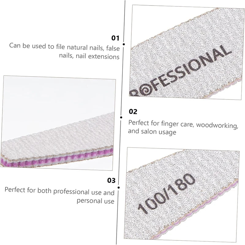 5-Piece Nail Art File Set, for Filing, Buffing & Buffing