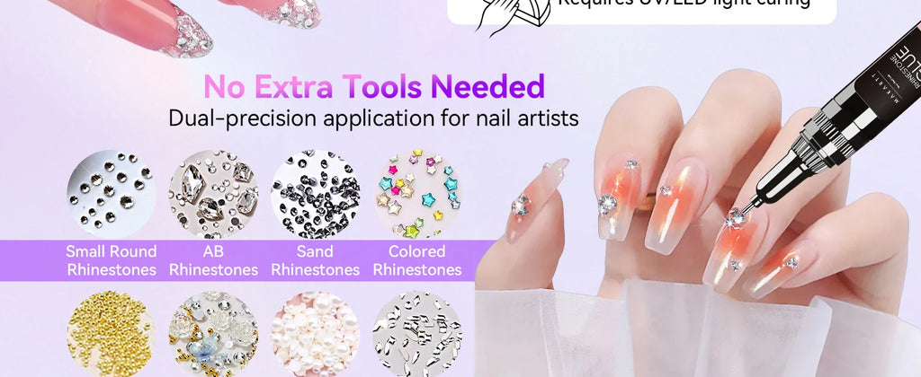 Nail Rhinestone Glue Set - for 3D Art Design Super Strong Adhesive