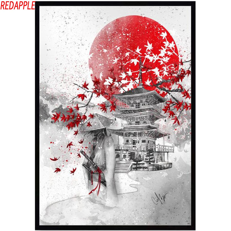 Japanese Bushido Sakura Samurai diamond painting