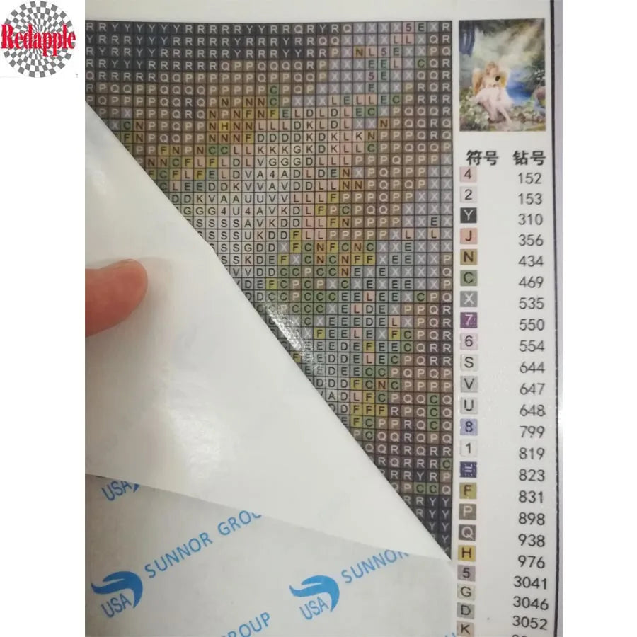 Moon Cherry Blossom Tree Nature Landscape DIY Diamond Embroidery, cross stitch large decor.