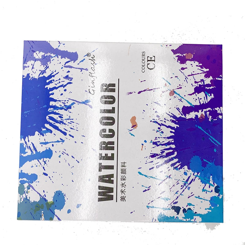 50/90 Color Solid Watercolor Paint Set , Metal Box