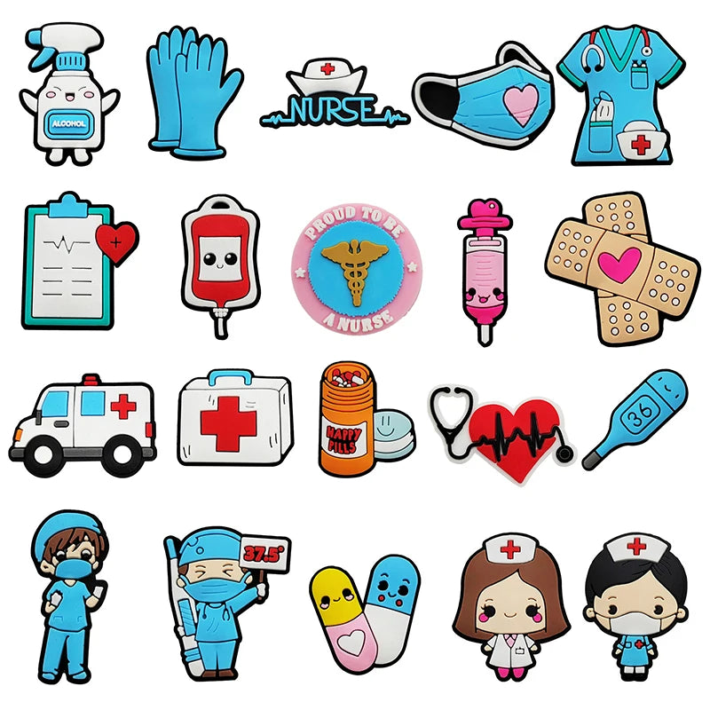 Nurse healthcare Shoe Charms Pin for Crocs Accessories Charms Clog