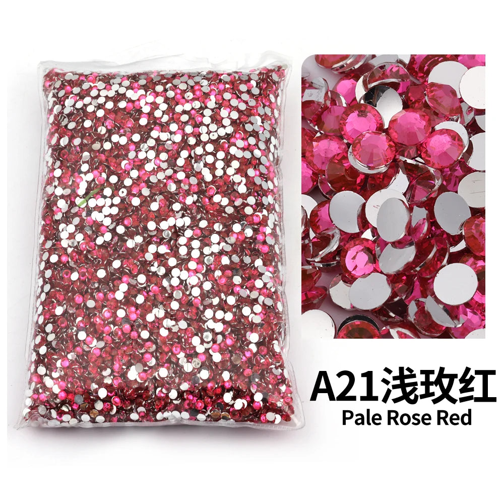 Big Package 2-6mm Resin Non Rhinestones Bulk Wholesale, Plastic Crystals Nail DIY