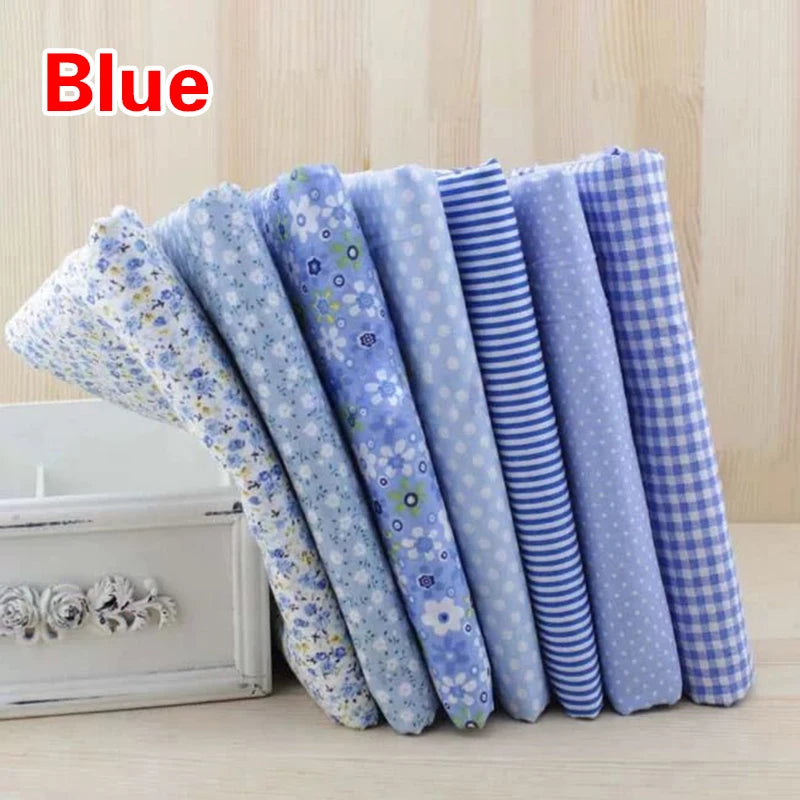 7pcs 25*25cm Square Crafts Cloth 100% Cotton Fabric Print Cloth