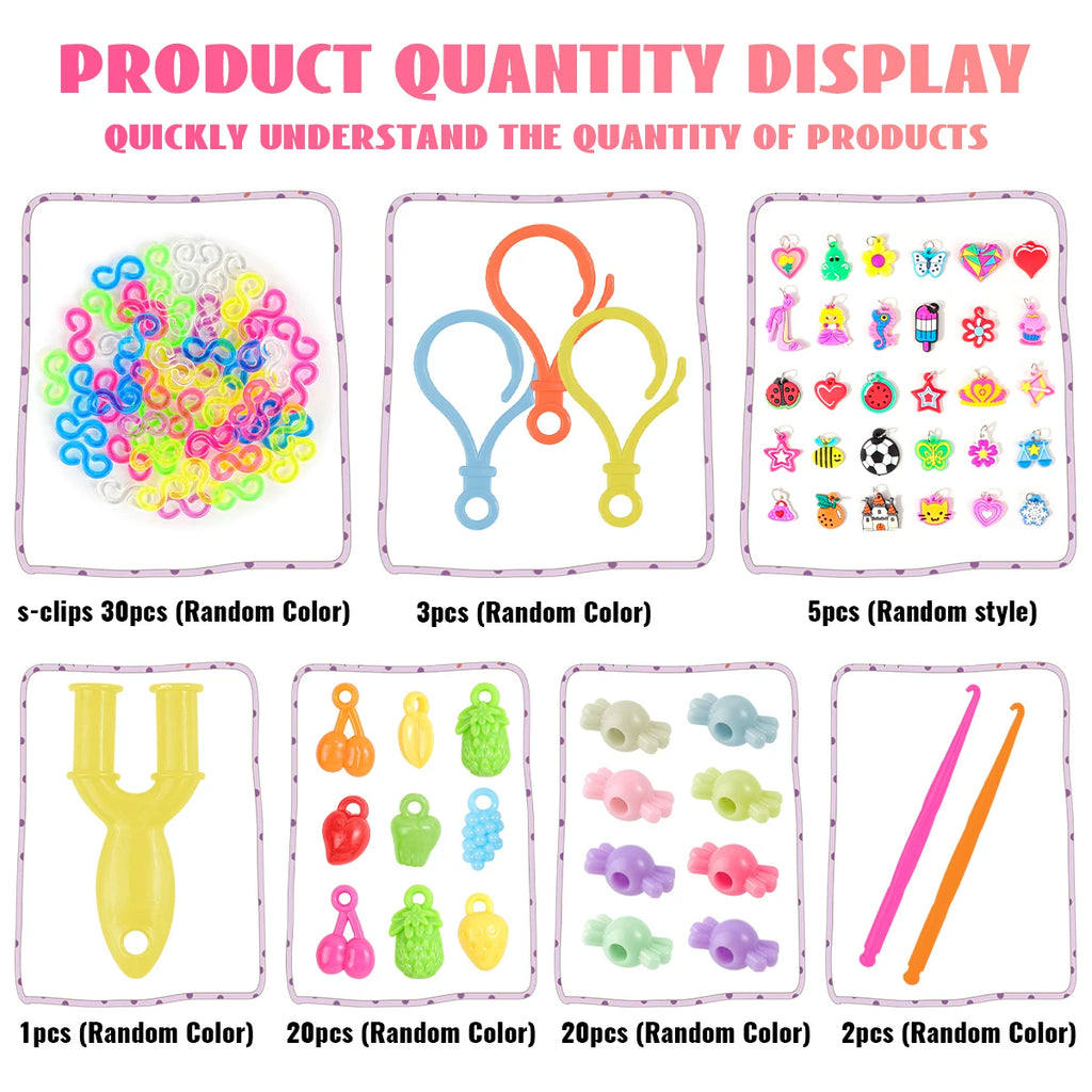Creative rubber band Weaving Machine Kit. Colorful jewelry The DIY bracelet