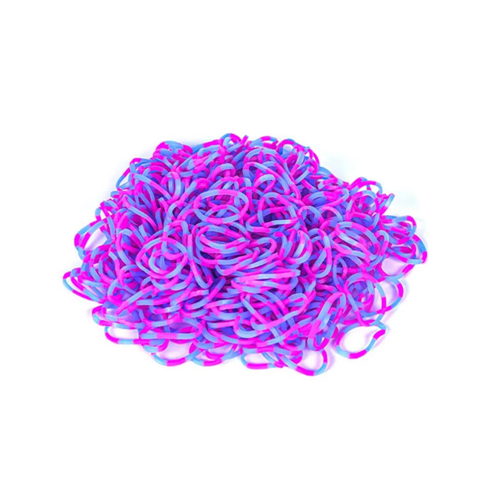 600pcs Elastic Colorful Rubber Loom Bands for Boy,, Girl Kids Weaving DIY Craft Gift Bracelet Jewelry Making Accessories Supplies