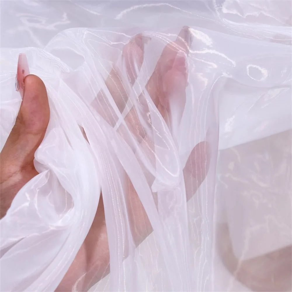 100X150cm Colorful Two-color Gradient Organza Mesh Fabric