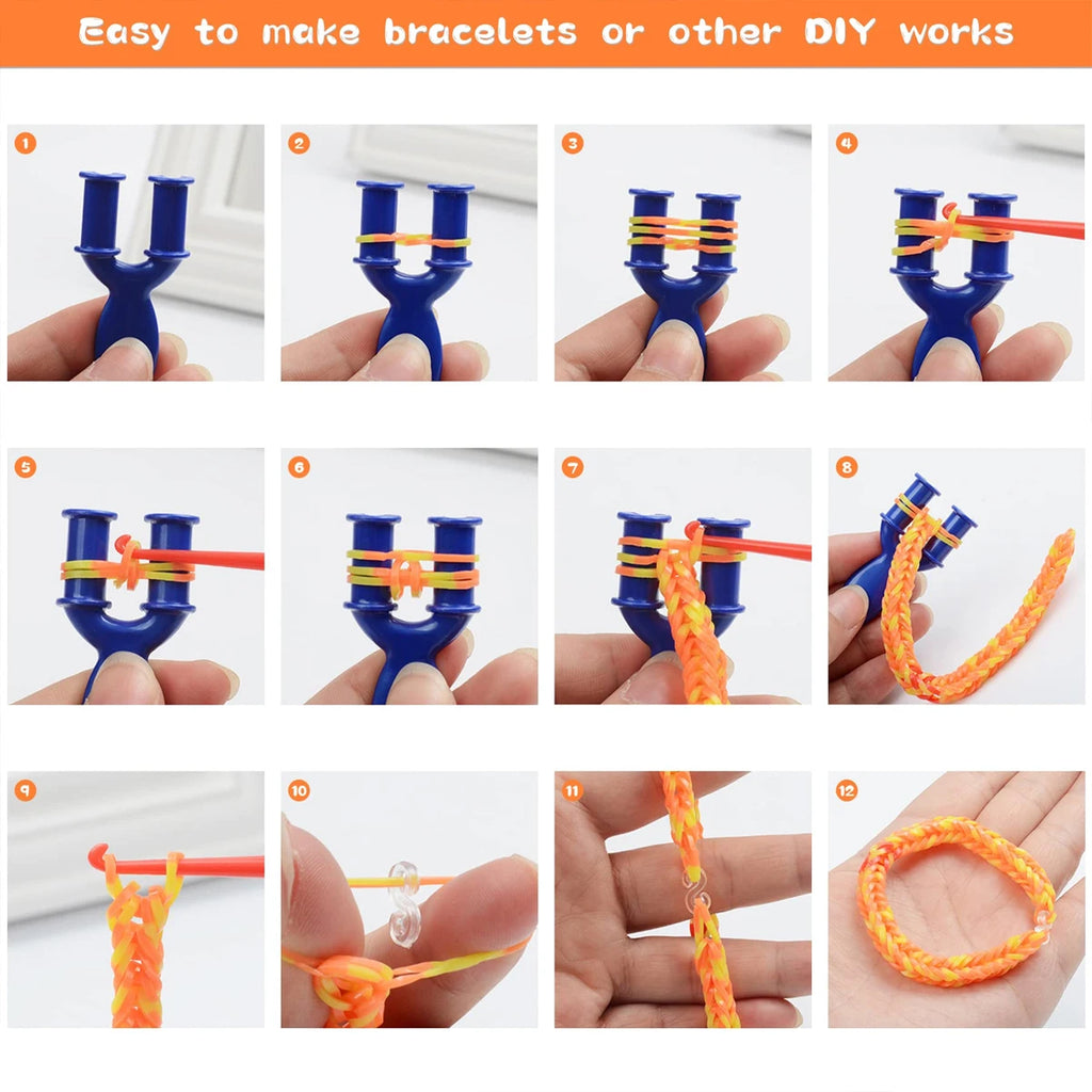 Creative rubber band Weaving Machine Kit. Colorful jewelry The DIY bracelet