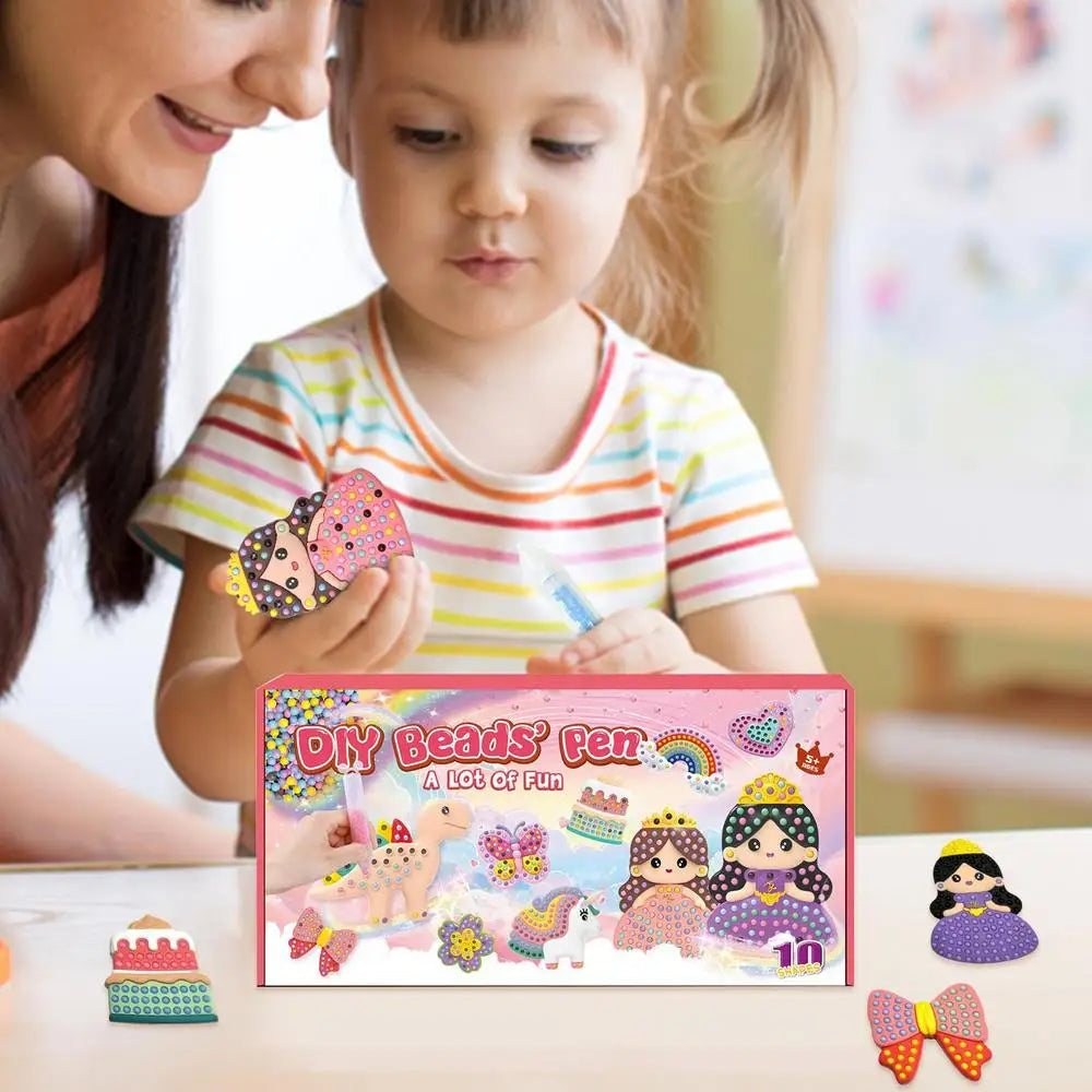 Bead Painting Kit for Kid Art Crafts & Cartoon Kit for Children