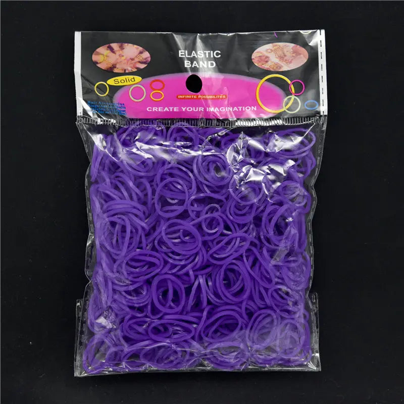 New Loom Rubber Bands Bracelet for Kids or Hair Rainbow Rubber Loom Bands