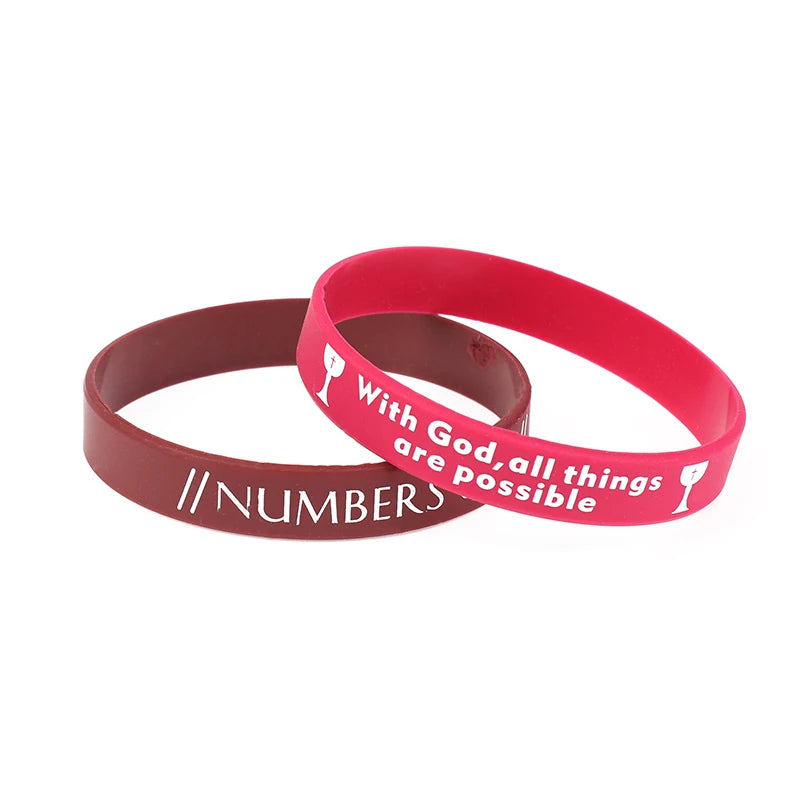 40pcs Inspirational Bible Verse Silicone Bracelets Faith-Based Wristbands