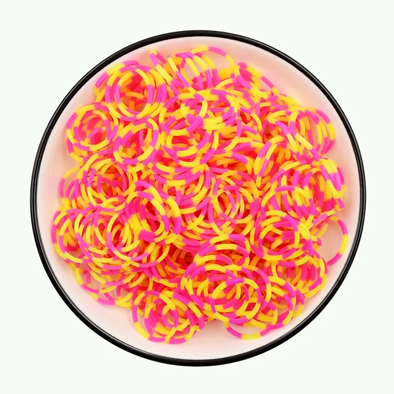 New Loom Rubber Bands Bracelet for Kids or Hair Rainbow Rubber Loom Bands
