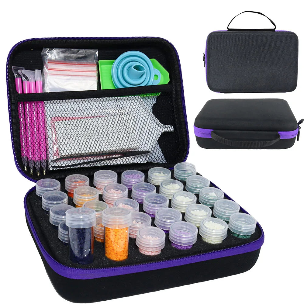 30/60/120/240 Jars DIY Diamond Painting Multifunctional Storage Box
