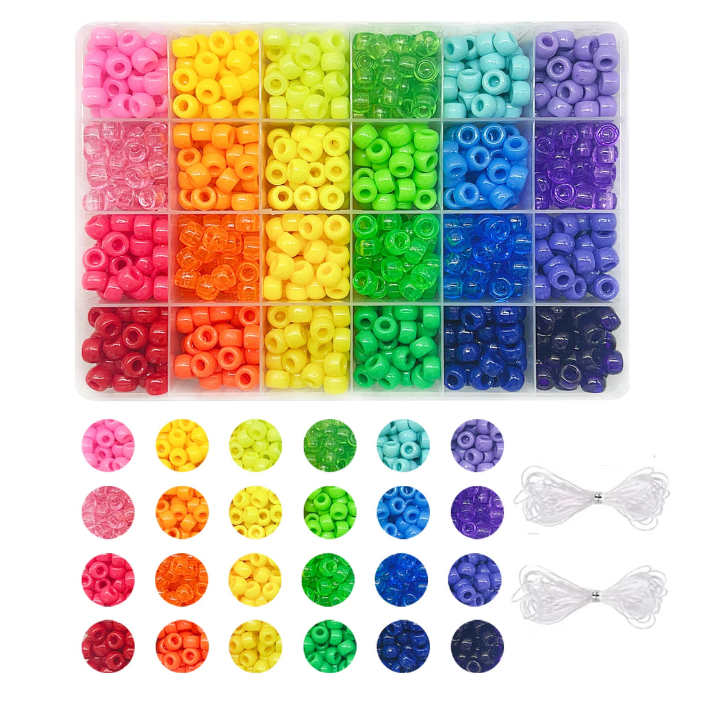 Handmade Jewelry Set Polymer Clay Beads Set Rainbow Color