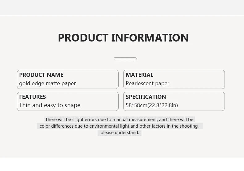 10 Sheets Flower Wrapping Paper with Golden Edges, Waterproof.