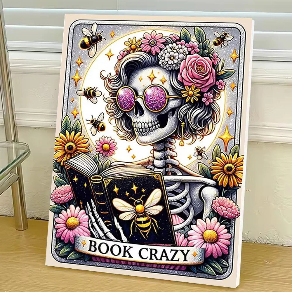 Skull Tarot Diy Art Paint By Numbers Book Crazy Girl