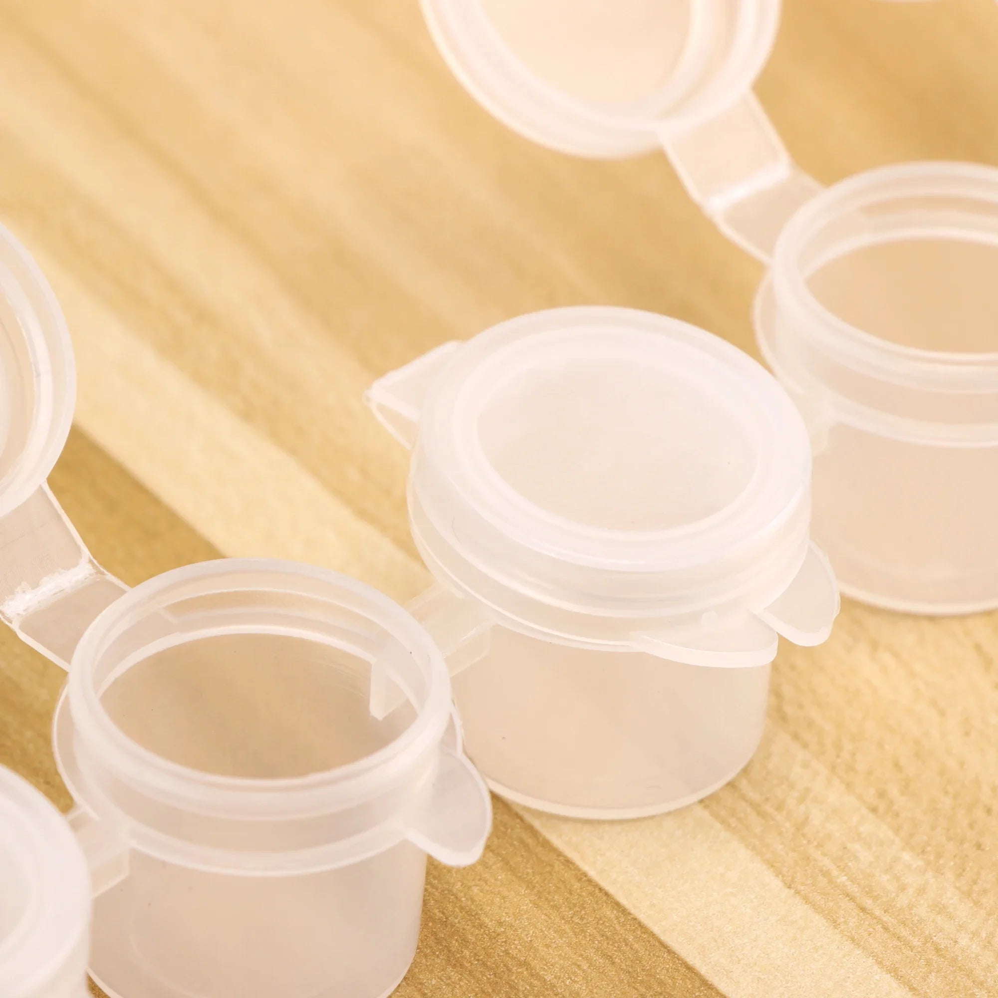 10Strips Empty Paint Pot Empty Acrylic Mini Container