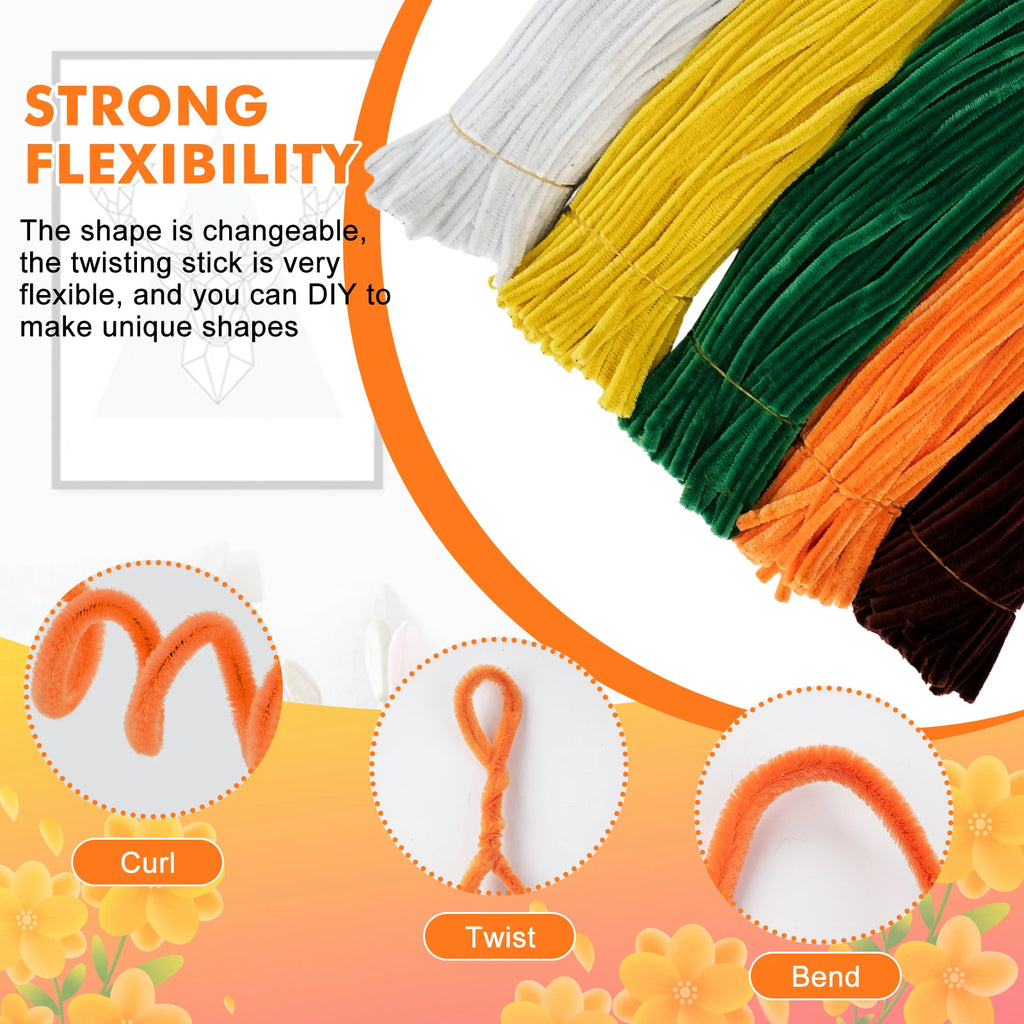 500pcs Pipe Cleaners Chenille Stems