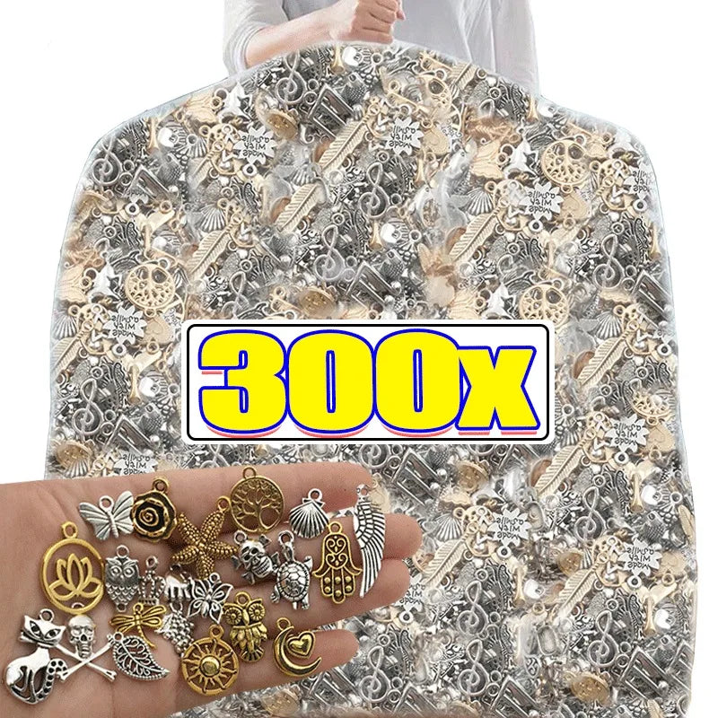 100-300pcs Tibetan Silver Mixed Pendant Animals Charms Beads for Jewelry Making Bracelet Earrings Necklace DIY Craft Art Charms