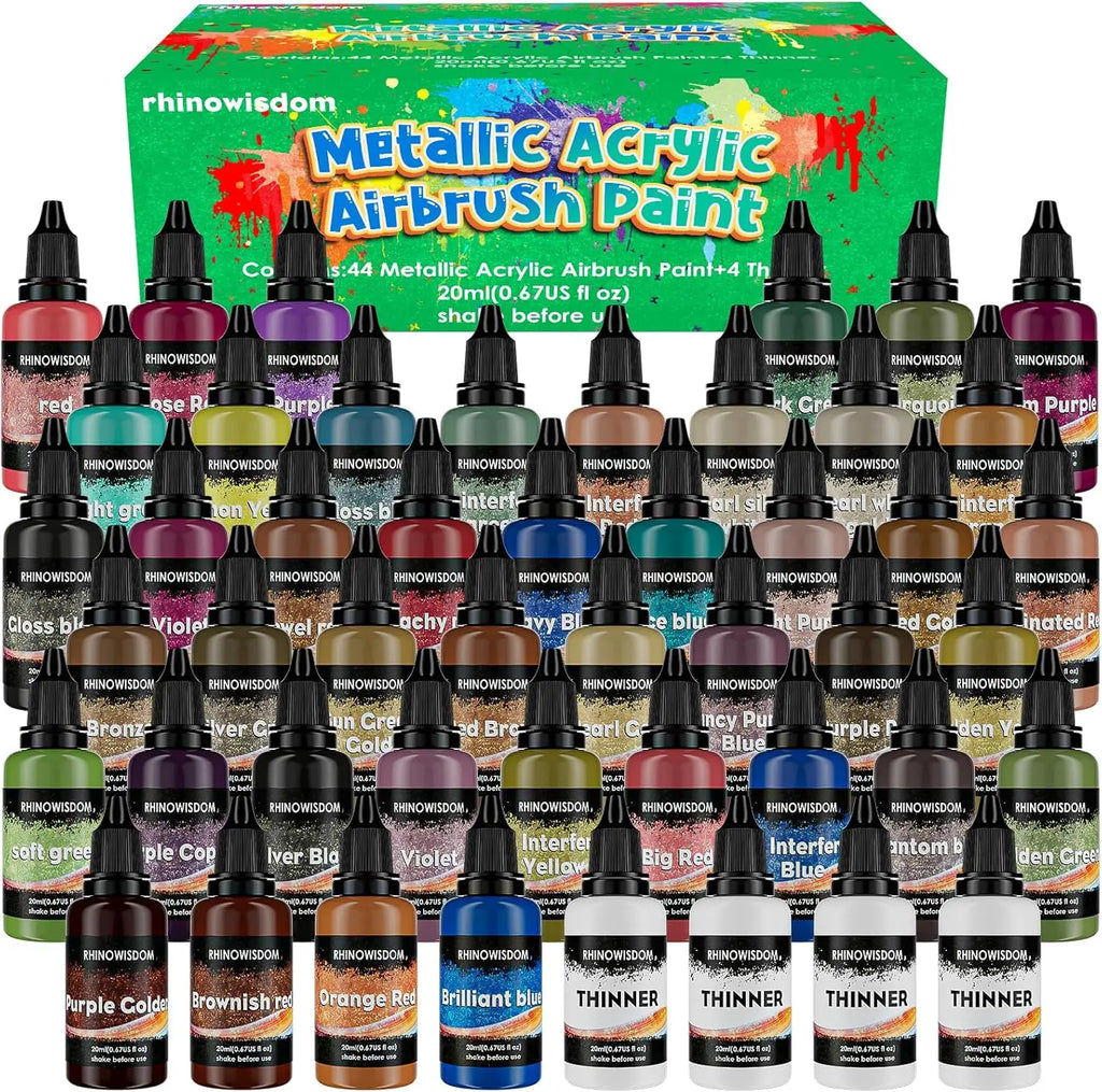 44 Color Metallic Airbrush Paint Set
