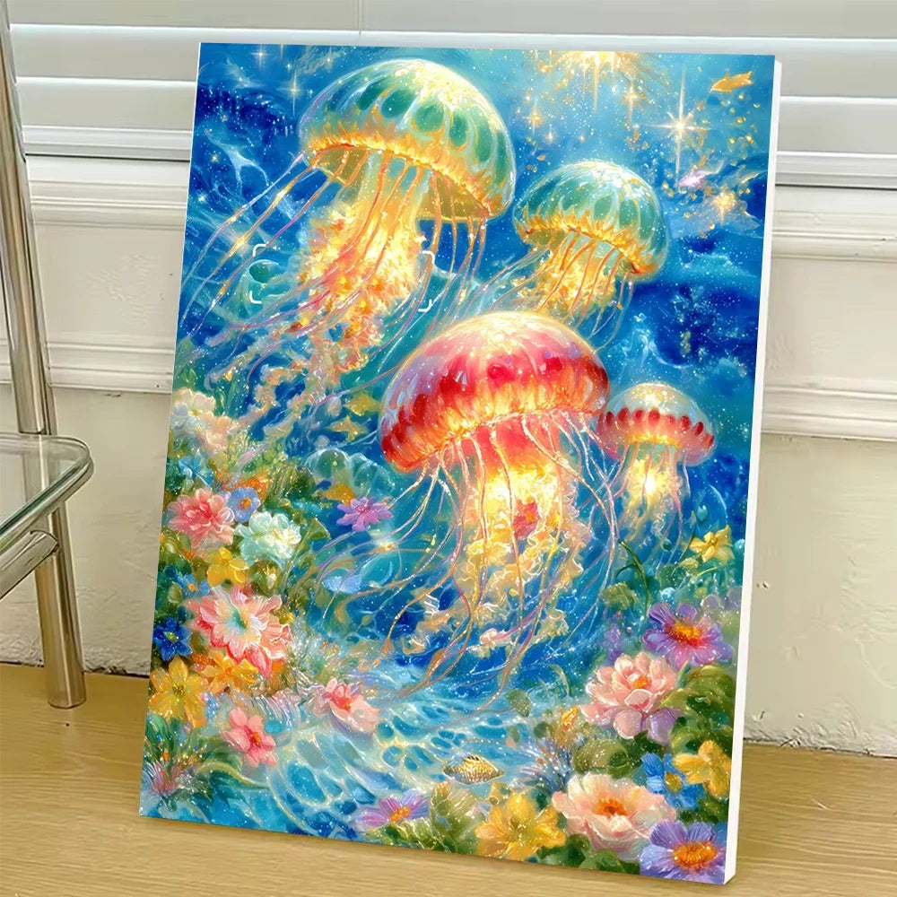 Fantasy Jellyfish Diy Art Paint By Numbers For Adult Sea Animals