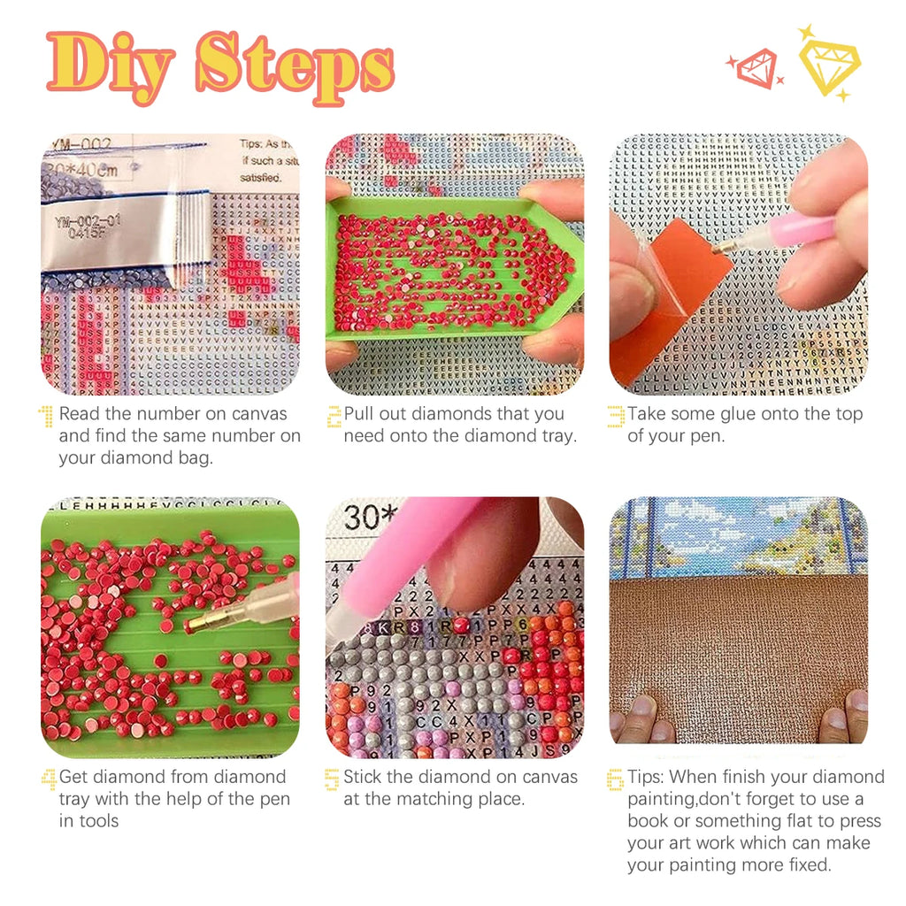 5D DIY Diamond Painting Moonlight Beach Diamond Art Kits.