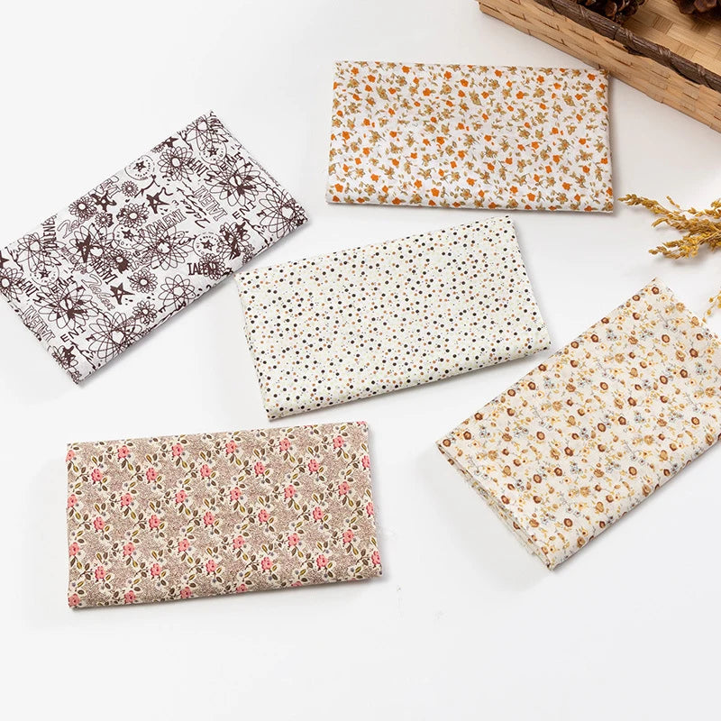 5Pcs/Set 25cmX25cm  Quilting Cloth Patchwork Needlework Handmade DIY Material