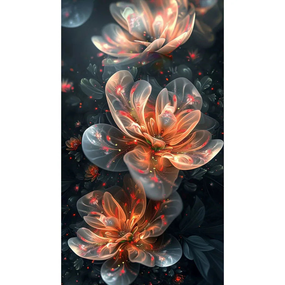 Diamond Painting Art DIY Beautiful Big Flower Diamond Mosaic Kit 5D Square Round Rhinestone Cross Stitch Home Wall Decor Gift