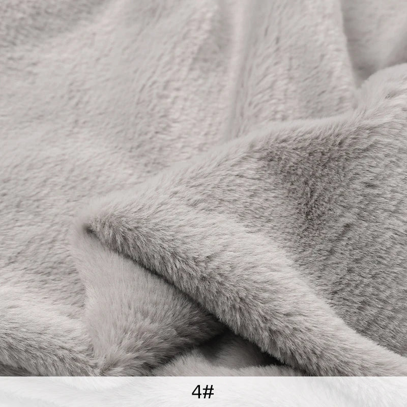 Rabbit Fur Fabric Soft Short Plush.
