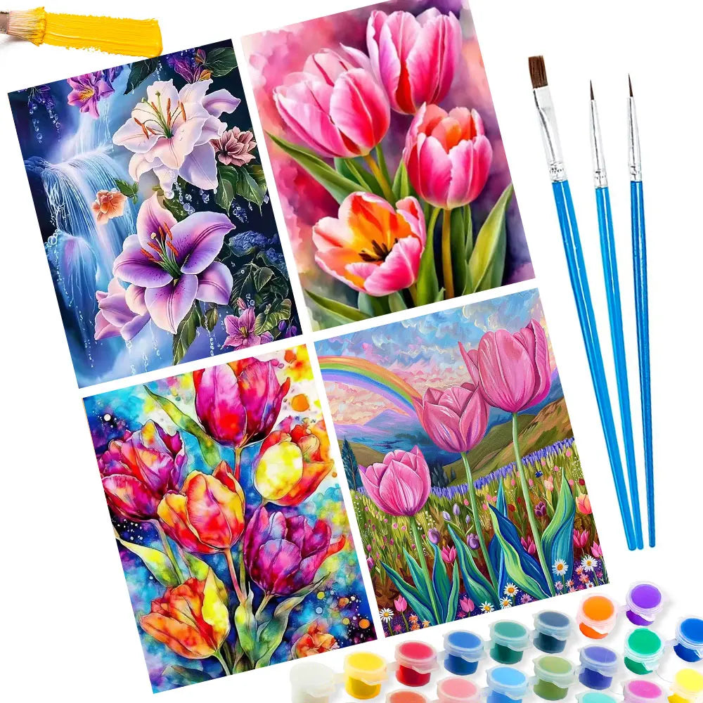 Tulip Paint By Numbers For Adult Flower