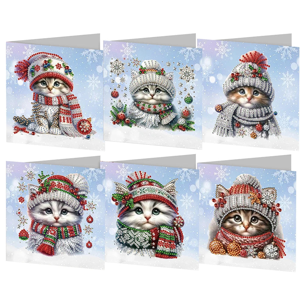 DIY Christmas Greeting Cards 12pc Diamond Painting Kits