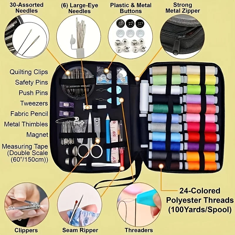 Complete Home Sewing Kit DIY Upholstery Rugs, Wallets, Pillows