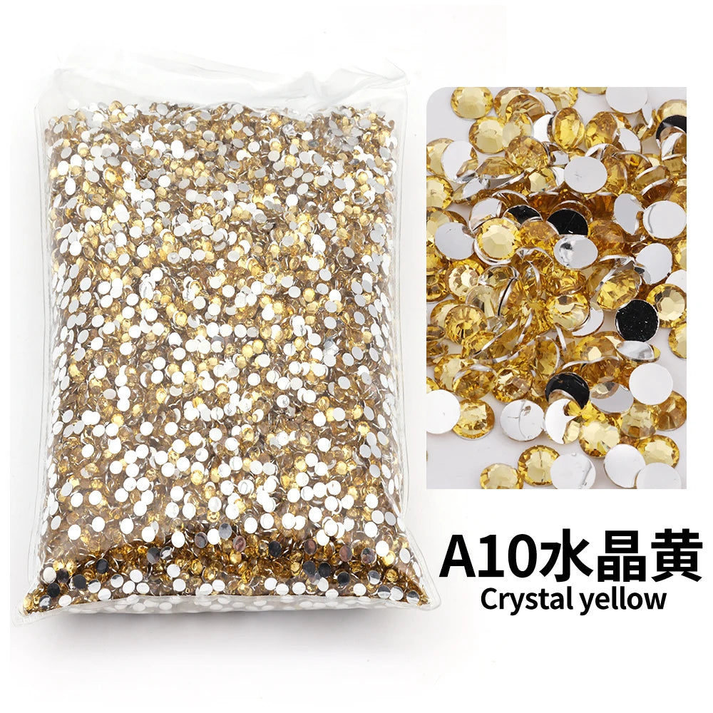 Big Package 2-6mm Resin Non Rhinestones Bulk Wholesale, Plastic Crystals Nail DIY