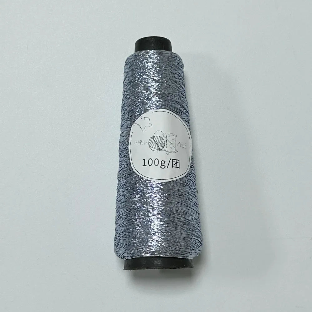 100g/Roll Multicolor Fine Gold Silver Yarn Dia.0.8mm Crochet Accessories Shiny Yarn Hand-woven Supplies DIY