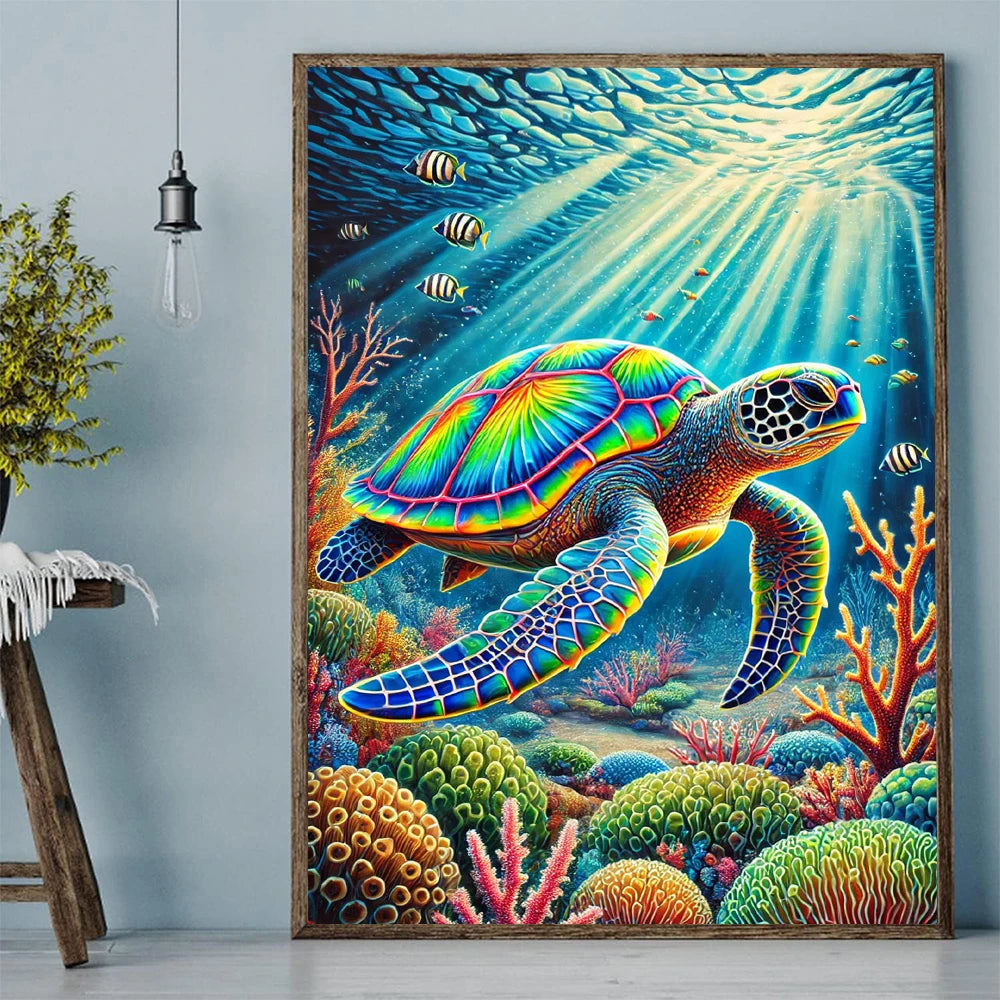 New Stunning Sea Turtle Full Diamond Painting Kit