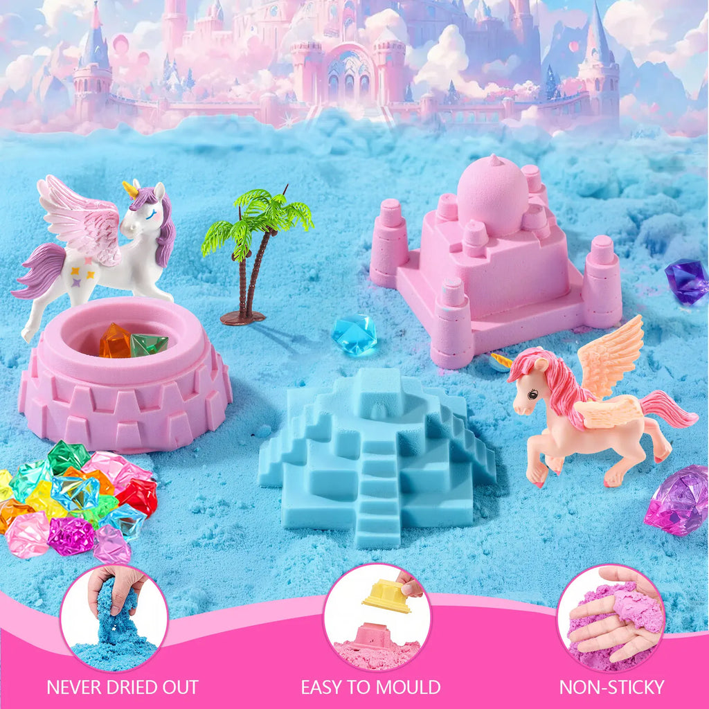 Unicorn Sensory Bin for Girl, Magic Sand