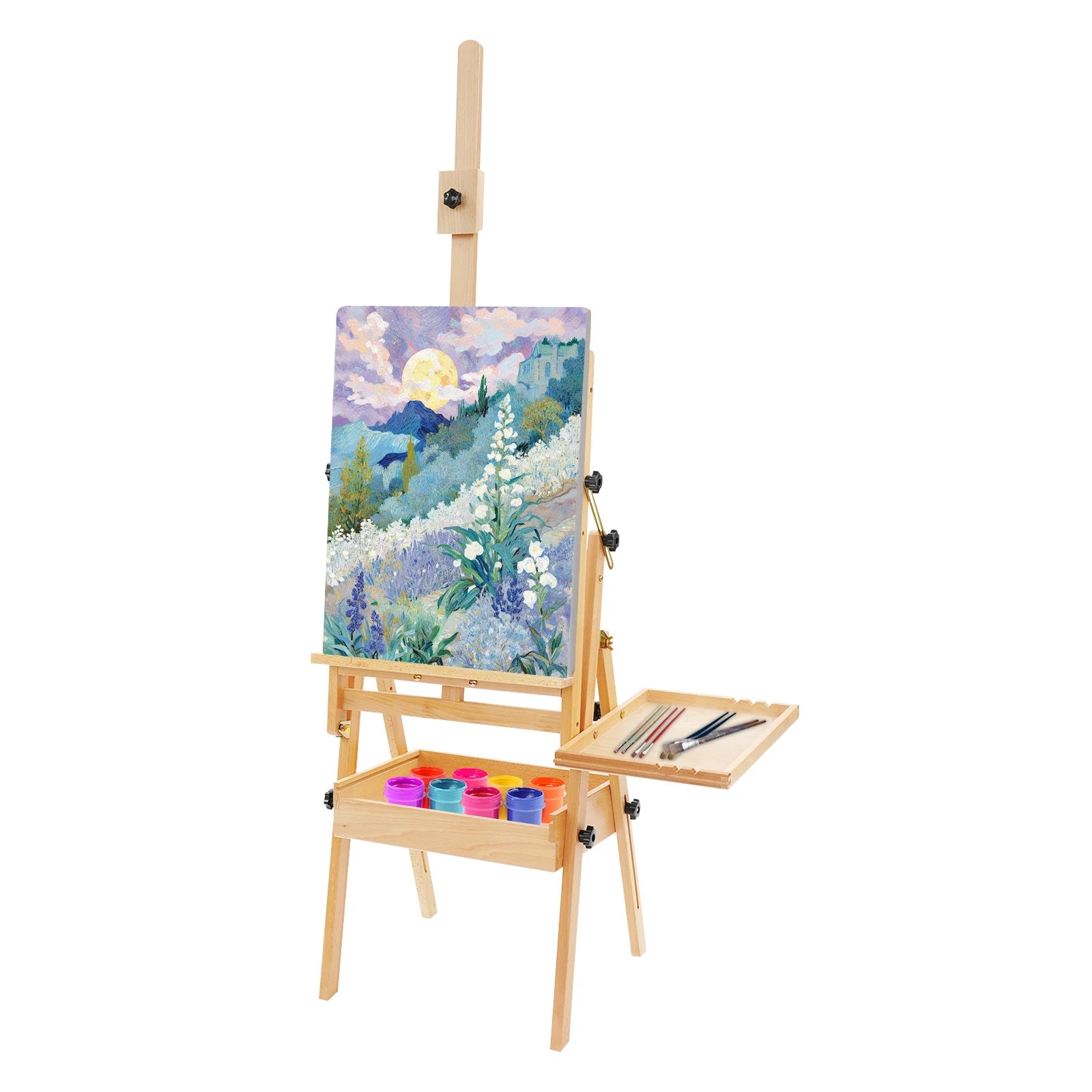 Foldable Easel Stand, with Storage Box and Tray, rfor Adults and Students