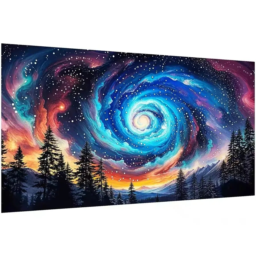 Large Aurora Diamond Painting Kits 5D Mountain Landscape Diamond Embroidery c