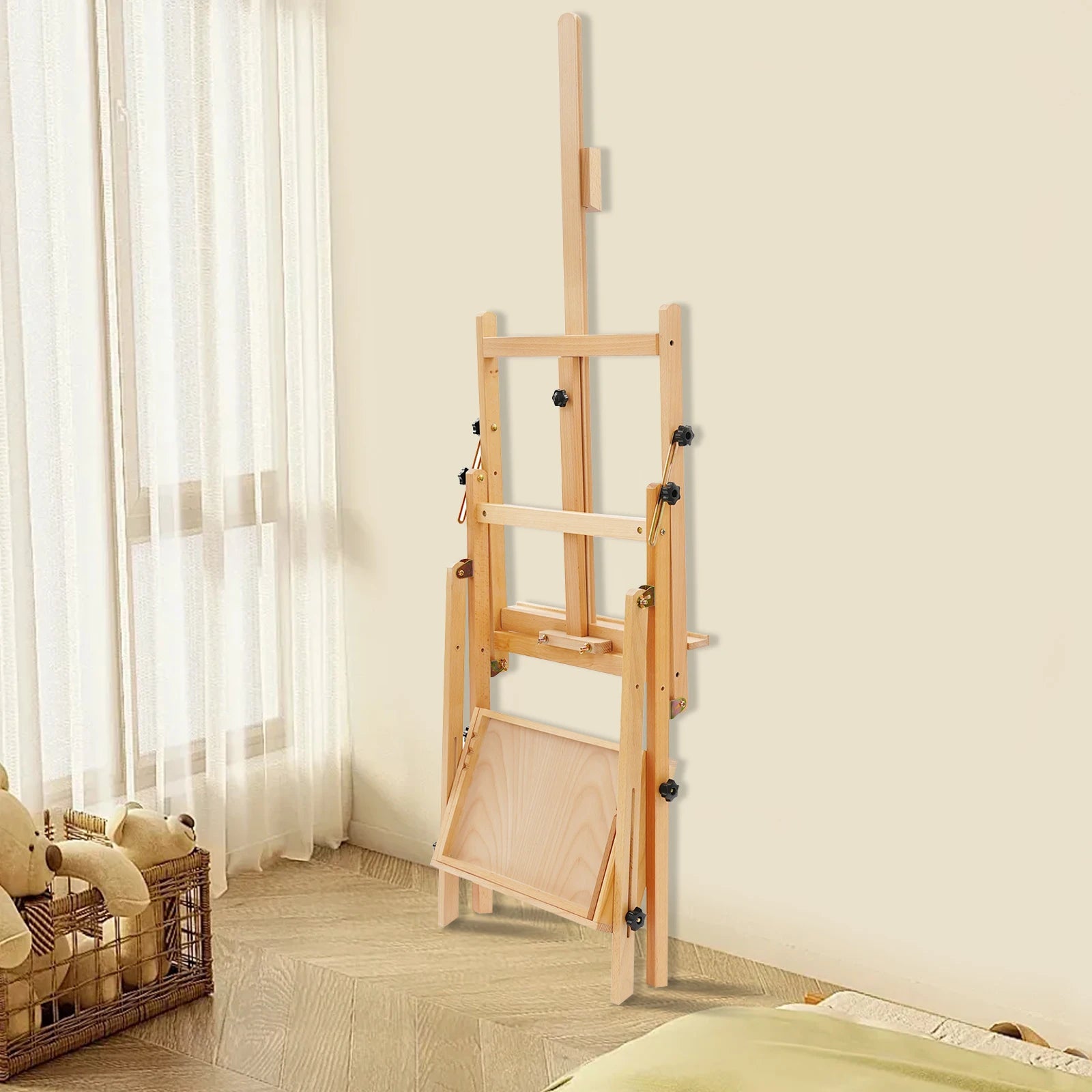 Foldable Easel Stand, with Storage Box and Tray, rfor Adults and Students