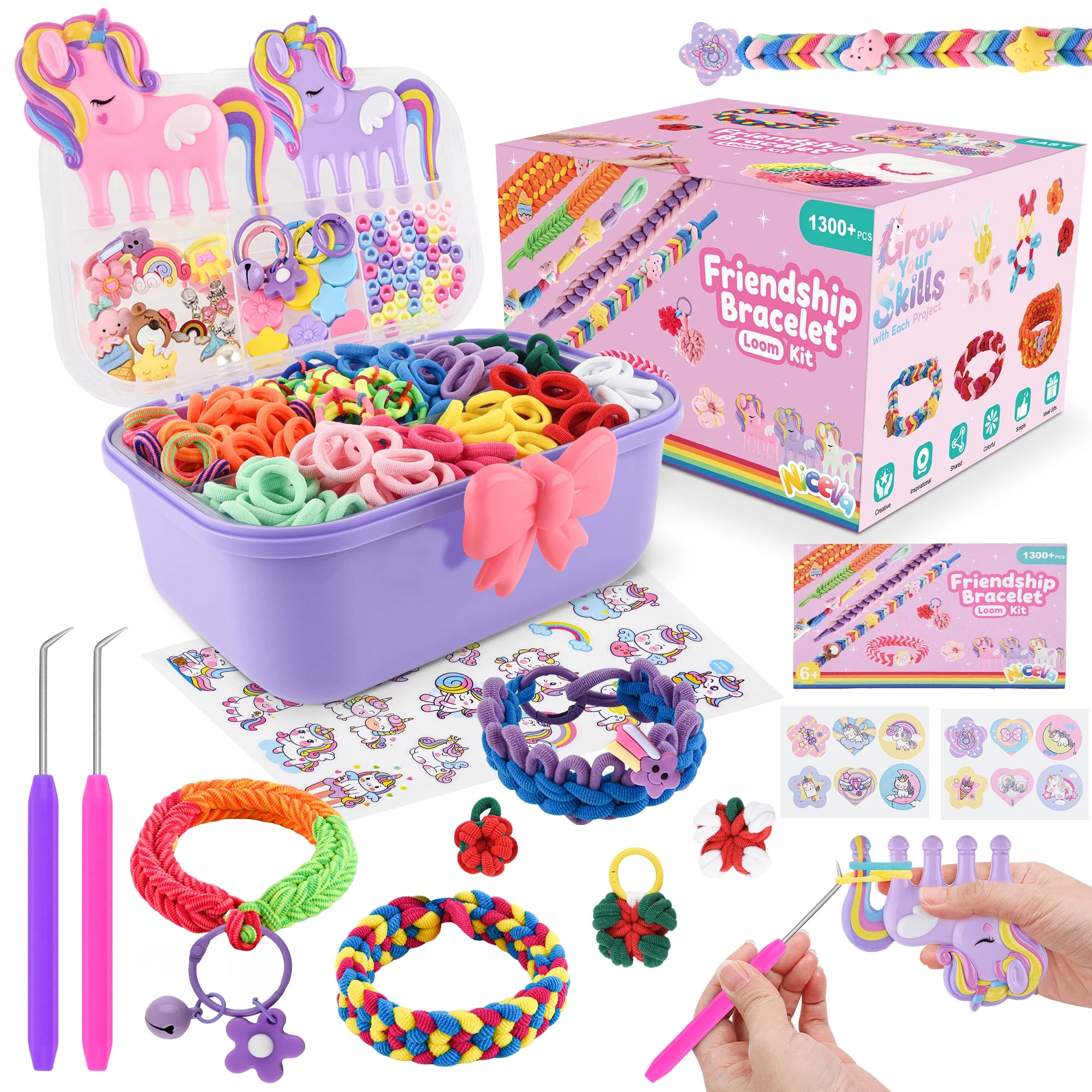 Bracelet Making Kit for Girls Rubber Band Friendship Bracelet