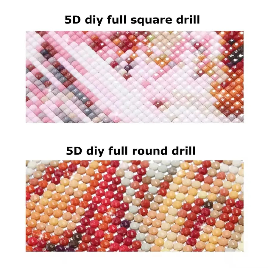 Colorful Butterfly Flowers Large Size DIY Diamond Arts Painting Kits.