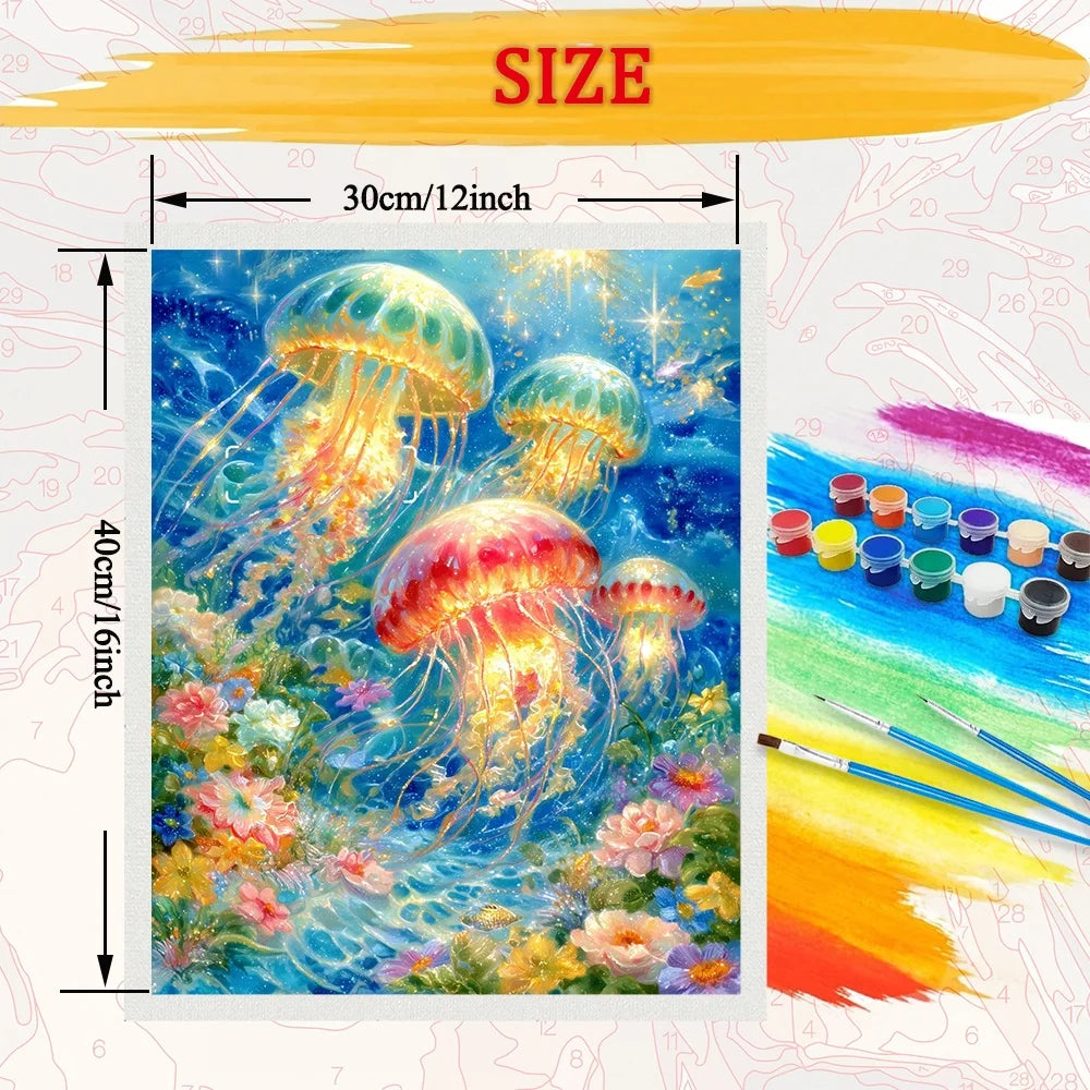 Fantasy Jellyfish Diy Art Paint By Numbers For Adult Sea Animals