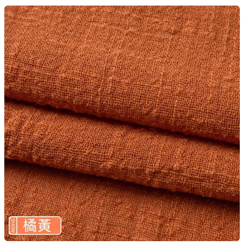 Soft Thin Linen Cotton Fabric Solid Color Organic Material Pure Natural Flax For Sewing