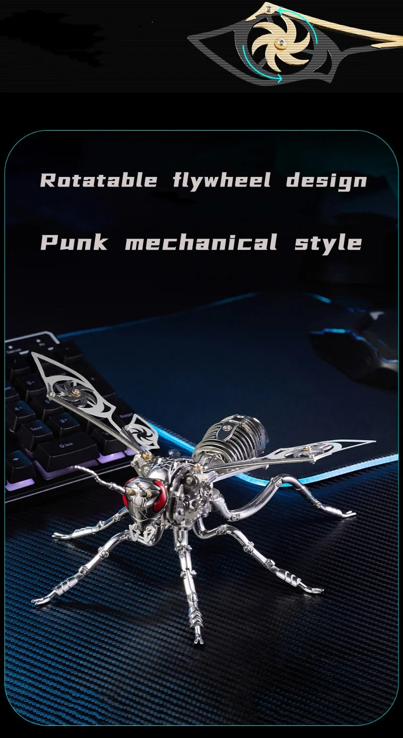 Large Wasp 3D Puzzle Metal Assembly Model Mechanical lnsect Toy for Boy Kids